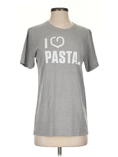 Pre-owned Canvas Short Sleeve T-shirt In Gray