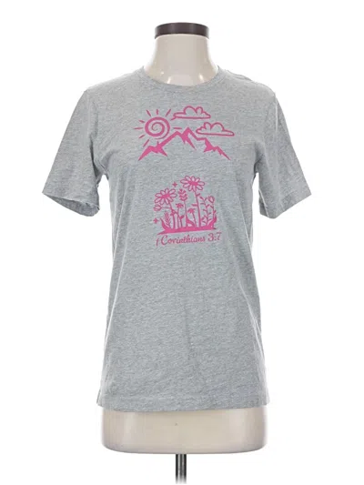 Pre-owned Canvas Short Sleeve T-shirt In Gray