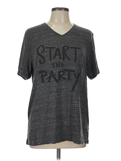 Pre-owned Canvas Short Sleeve T-shirt In Gray