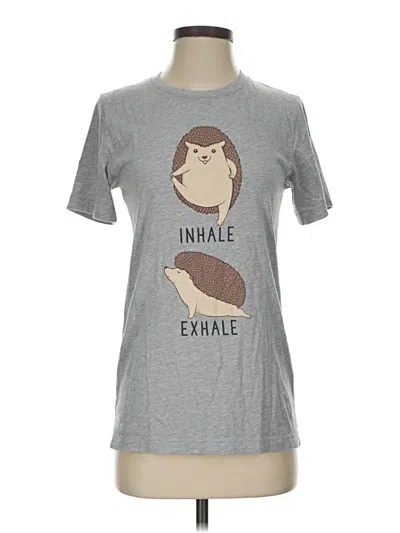Pre-owned Canvas Short Sleeve T-shirt In Gray