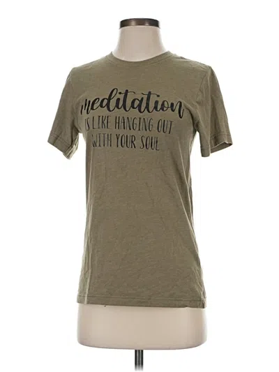 Pre-owned Canvas Short Sleeve T-shirt In Green