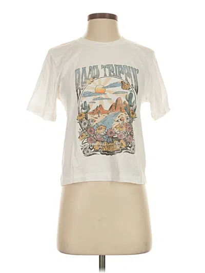 Pre-owned Canvas Short Sleeve T-shirt In Ivory