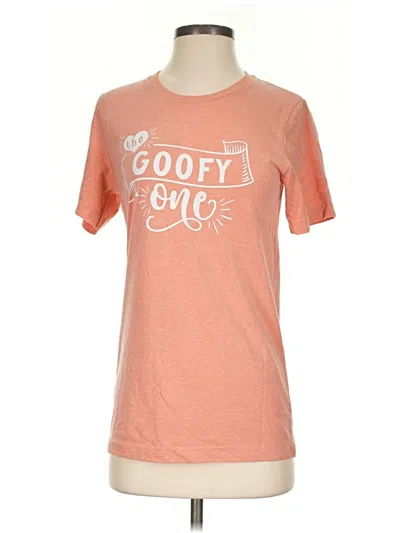 Pre-owned Canvas Short Sleeve T-shirt In Orange