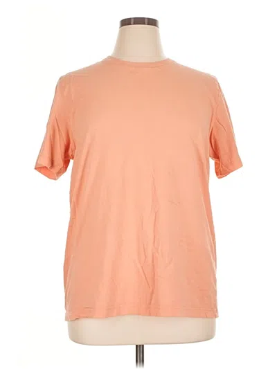 Pre-owned Canvas Short Sleeve T-shirt In Orange