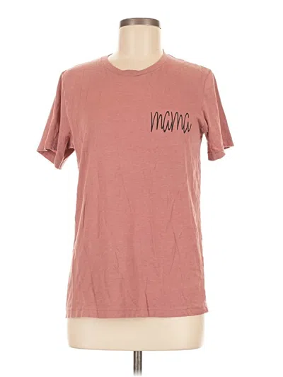 Pre-owned Canvas Short Sleeve T-shirt In Pink