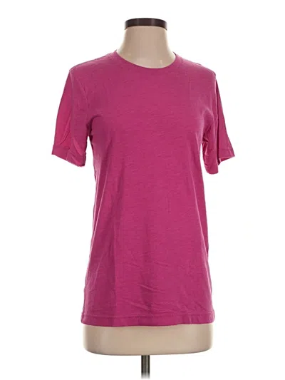 Pre-owned Canvas Short Sleeve T-shirt In Pink