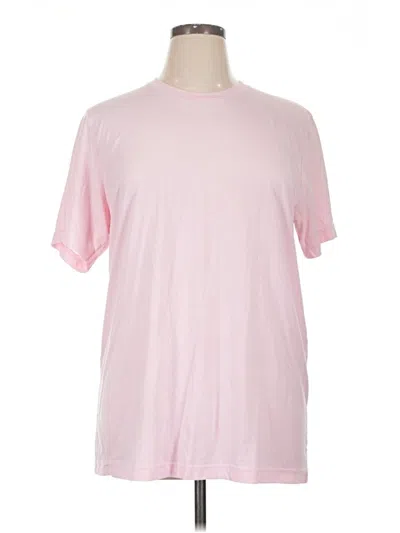 Pre-owned Canvas Short Sleeve T-shirt In Pink