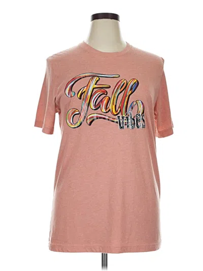 Pre-owned Canvas Short Sleeve T-shirt In Pink