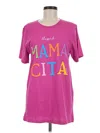 Canvas Short Sleeve T-shirt In Pink