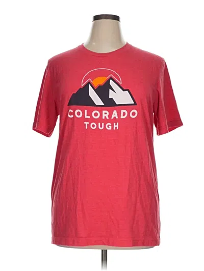 Pre-owned Canvas Short Sleeve T-shirt In Red