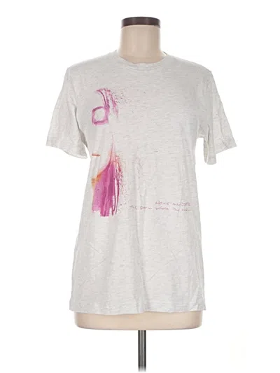 Pre-owned Canvas Short Sleeve T-shirt In Silver