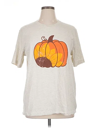 Pre-owned Canvas Short Sleeve T-shirt In Tan