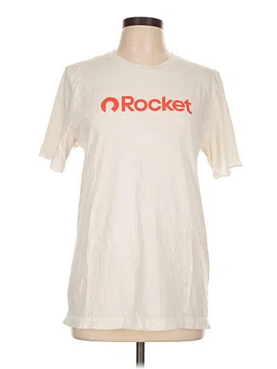 Pre-owned Canvas Short Sleeve T-shirt In White