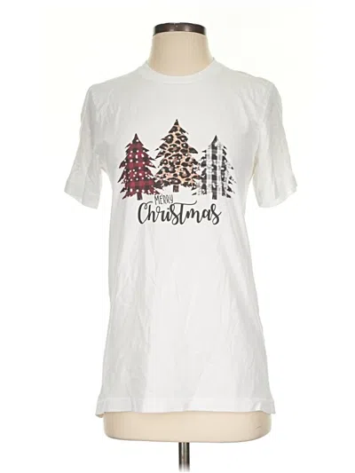 Pre-owned Canvas Short Sleeve T-shirt In White