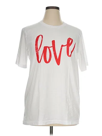 Pre-owned Canvas Short Sleeve T-shirt In White
