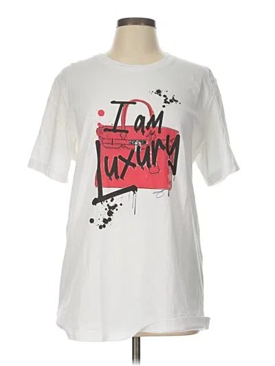 Pre-owned Canvas Short Sleeve T-shirt In White