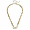 Canvas Style Jacklynn Linked Horse Bit Necklace In Gold In Gold