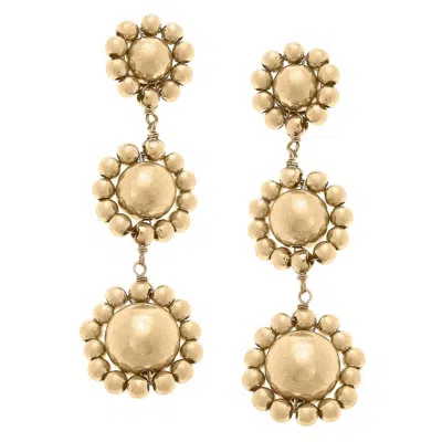 Canvas Style Women's Adelaide Statement Drop Earrings In Worn Gold