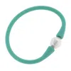 Canvas Style Women's Bali Freshwater Pearl Silicone Bracelet In Mint In Green