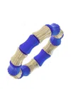 Canvas Style Women's Kai Bamboo Stretch Bracelet In Blue/gold In Multi