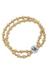 Canvas Style Women's Kentucky Wildcats Beaded Bracelet In Gold/blue In Multi