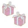 Canvas Style Women's Millie Enamel Present Stud Earrings In Pink/white In Pink