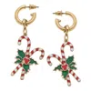 Canvas Style Women's Noelle Candy Cane Earrings In Multi In Multi