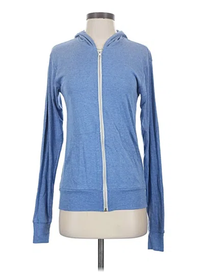 Pre-owned Canvas Zip Up Hoodie In Blue