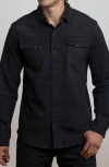 Canyon Of Heroes Big Sky Stretch Western Denim Shirt In Black