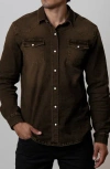 Canyon Of Heroes Big Sky Stretch Western Denim Shirt In Espresso