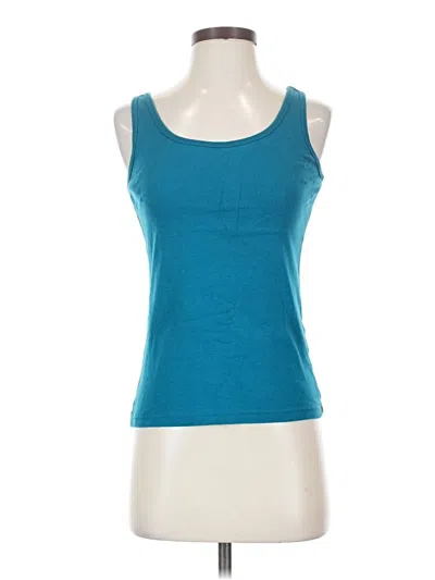 Pre-owned Canyon River Blues Sleeveless Top Teal Scoop Neck Tops In Blue