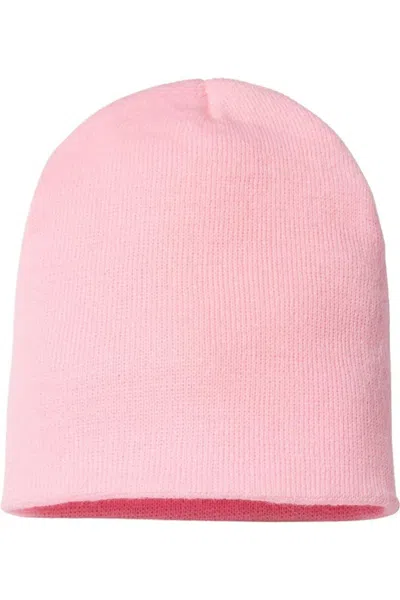 Cap America Usa-made 8 1/2 Beanie In Pink