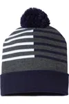 Cap America Usa-made Half Color Beanie In Multi