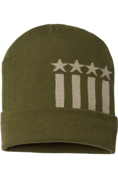 Cap America Usa-made Patriotic Cuffed Beanie In Multi