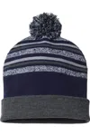 Cap America Usa-made Striped Beanie In Blue