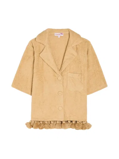 Cap D’antibes Antonia Tassel-trim Shirt In Brown