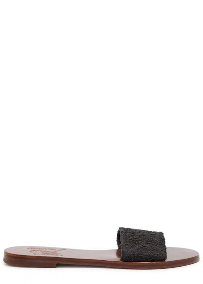Cap D’antibes Cap D'antibes Chaussures Lapo Terry Sliders In Black