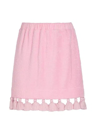 Cap D’antibes Georgia Tassel-trim Mini Skirt In Pink