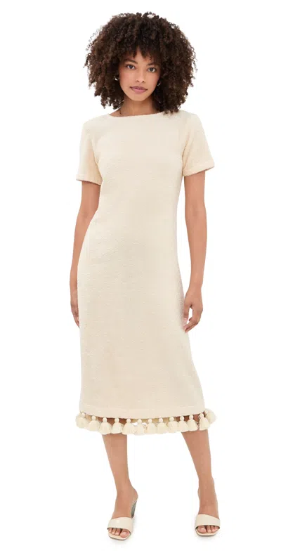 Cap D’antibes Joy Short Sleeve Dress Off-white