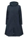 Cap Inuit Hooded Zip-up Coat In Blue