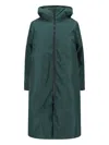 Cap Inuit Hooded Zip-up Coat In Green