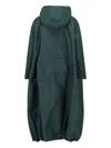Cap Middle Bossa Hooded Coat In Green