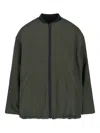 Cap Zip-up Jacket In Green