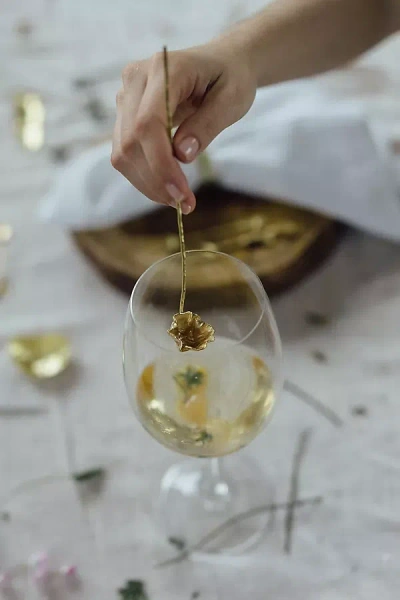 Câpâ Jewelry Handmade Cocktail Spoon In Gold