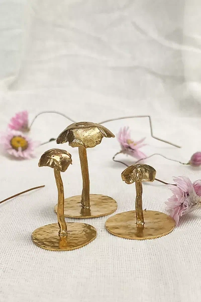 Câpâ Jewelry Medium Fungus Figurine In Gold