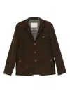 Capalbio Green Jacket With Tailored Design In Brown