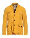 Capalbio Man Blazer Yellow Size 38 Lyocell, Linen, Cotton In Yellow