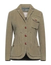 Capalbio Woman Suit Jacket Military Green Size 8 Wool