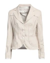 Capalbio Woman Blazer Sand Size 8 Linen, Viscose In Beige