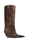 Capasa Leather Boots In Brown